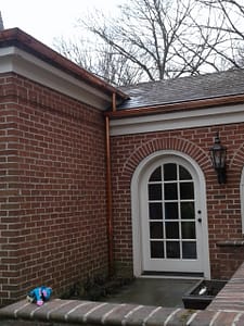 Copper gutter installer