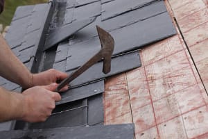 Slate roofing tiles